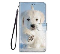 Nodigo for Samsung Galaxy A52 5G 4G Wallet Case for Girls Men Pretty Silicone Leather with Stand Card Slot Kickstand Shockproof Animal Pattern Design Cute Cover Cases - Dog