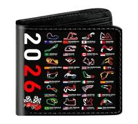 Nodrex Formula 1 Gifts for Men, F1 Racing Design Wallet for Boys and Teens, Lightweight PU Leather Men’s Wallet with 2026 Formula Schedule Print and Multi-Slot Storage