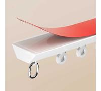 NoDrill Aluminum ain TrackSelfAdhesive Ceiling Rod for Room Divider Living Room Bedroom Shower2.4m (7.9ft) Easy Install Modern Design