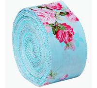 Nodsaw Jelly Roll Fabric Strips for Quilting, Crafting, and Sewing, 42 Strip Assorted Bundle, Soft Cotton for Blanket, Rug, Upholstery, Home Decor, and Purse Making, Classic Retro Floral