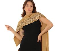 Nodum Barcelona 1978 Pashmina Scarf, Women Soft Pashmina Shawls and Wraps. Made in India. 100% Indian Cotton. Lots of drape and movement. Soft and silky. 100 x 200 cm - 39 x 79. (Brown)