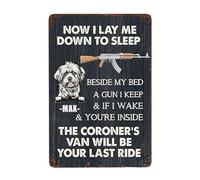 NOE I LAY ME DOWN TO SLEEP BESIDE MY BED I KEEP AND IF I WAKE AND YOU ARE INSIDE Lhasa Apso Fawn White dog sign personalized dog name yard Sign home decor 8 x 12 Inch