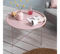 Nöa and Nani Bjarni Coffee Table Metal Side Table in Blush Pink Nöa and Nani Pink