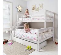 Nöa and Nani Hanna Triple Bunk Bed with Flo Pull Out Trundle in White | Size: Single Nöa and Nani White Single