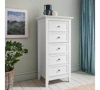 Nöa and Nani Karlstad Chest of Drawers 5 Drawer Tall in White Nöa and Nani White