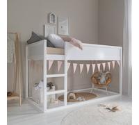 Nöa and Nani Lykke Midsleeper Cabin Bed Reversible with Straight Ladder in White | Size: Single Nöa and Nani White Single
