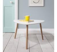 Nöa and Nani Malme Extra Large Side Table in White and Natural Pine Nöa and Nani White