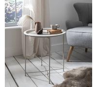 Nöa and Nani Modern Mink Metal Side Table in Beige Nöa and Nani Beige