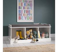Nöa and Nani Stockholm Storage Bench with 3 Storage Cubes in White Nöa and Nani White