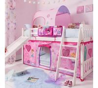 Nöa and Nani Tuva Cabin Bed Low with Bunk Underbed Slide & Fairies Package in White | Size: Single Nöa and Nani White Single