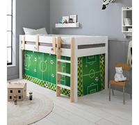 Nöa and Nani Una Cabin Bed Midsleeper Kids Football Tent Loft in White | Size: Single Nöa and Nani White Single