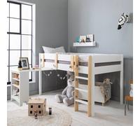 Nöa and Nani Una Midsleeper Cabin Bed with Moro Desk in White | Size: Single Nöa and Nani White Single