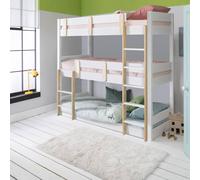 Nöa and Nani Una Triple Bunk Bed Triple Sleeper in White & Pine | Size: Single Nöa and Nani White Single