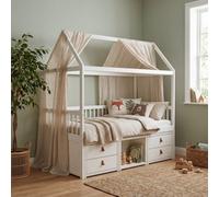Nöa & Nani Lottie Bo Peep House Day Bed With Storage Drawers In Classic White