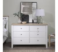 Nöa & Nani Noa & Nani 6 Drawer Chest Of Drawers In White & Oak Leines
