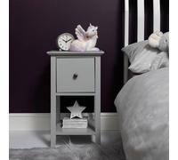Nöa & Nani Noa & Nani Bedside Table With Drawer In Silk Grey Asora