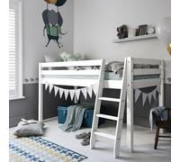 Nöa & Nani Noa & Nani Cabin Kids Solid Wood Midsleeper Shorty Bed In Classic White Ontario
