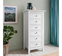 Nöa & Nani Noa & Nani Chest Of Drawers Tall Bedroom 6 Drawer In Classic White Karlstad