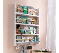 Nöa & Nani Noa & Nani Display Wide & Large Shelf Bookcase Wall Mounted & 4 Coat Hooks Elene