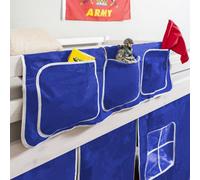 Nöa & Nani Noa & Nani Kids Bed Tidy Pocket Organiser - 3 Pocket Velcro Storage For Cabin Bed & Bunk Bed - Blue Design