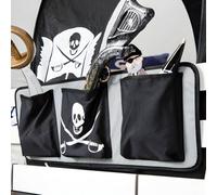 Nöa & Nani Noa & Nani Kids Bed Tidy Pocket Organiser - 3 Pocket Velcro Storage For Cabin Bed & Bunk Bed - Pirate Hideaway Design