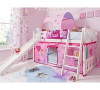 Nöa & Nani Noa & Nani Kids Solid Wood Cabin Bed Low With Bunk Underbed Slide & Fairies Package In Classic White Tuva