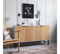 Nöa & Nani Noa & Nani Large Sideboard With Bamboo Style Doors In Grey Rokstorp