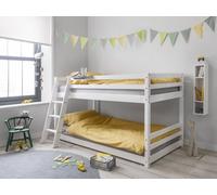 Nöa & Nani Noa & Nani Low Kids Solid Wood Cabin Bed With Bunk Underbed And Play Area In Classic White Hilda