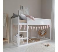 Nöa & Nani Noa & Nani Midsleeper Cabin Bed Reversible With Straight Ladder In Classic White Lykke
