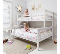 Nöa & Nani Noa & Nani Triple Kids Solid Wood Bunk Bed With Single And Double Bed In Classic White Hanna