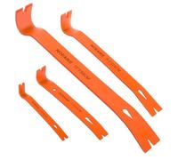 NOEAIKE 4-Pack Flat Pry Bar Set 5.5"/7.5"/9.5"/15" Crowbar with Nail Puller,Utility Heavy Duty Claw Bar,Mini Pry Bar High-Carbon Steel Crow Bar Tool for Home Improvement & Woodworking
