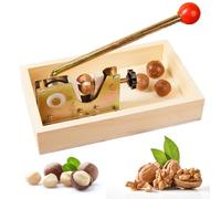 Noeborty Nut Cracker Nut Tongs, Nut Cracker with Lever Function, Adjustable Size, Effortlessly Opens Hard Shell Nuts, for Hazelnuts, Brazil Nuts, Almonds, Pecans