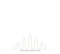 Noel 7 Advent Candle Holder/Portable Lamp Ivory White