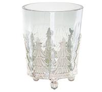 Noel Collection Small Christmas Tree Crackled Candle Holder