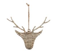 Noel Collection Wicker Hanging Reindeer - Rustic Holiday Decor