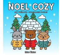 Noël Cozy: 40 coloriages avec pages de suivi (tracker) | Bilingue FR/EN | Faciles et relaxants