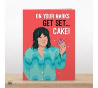 Noel Fielding On Your Marks Get Set... Cake! - Funny Bake Off Greetings Card