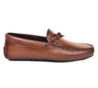 Noel Moccasin Leather Driver Shoe Medium Brown, 8