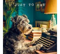 Noel Tatt Blank Notecards Pack of 6 - Cute Miniature Schnauzer Dog & Typewriter Design - Premium Greeting Cards Multipack with Envelopes - Suitable for Birthday, Thank You & Other Occasions