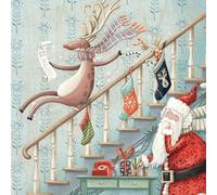 Noel Tatt Charity Christmas Cards Pack of 10 - Amusing Festive Santa & Rudolph Reindeer - Assorted Premium Greeting Cards Multipack with Envelopes - 5 Each of 2 Designs - Supporting UK Charities