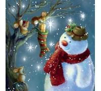 Noel Tatt Charity Christmas Cards Pack of 10 - Assorted Designs - 2 x 5 Snowman & Stocking Designs - Festive Christmas Cards Multipack - In Aid of UK Charities