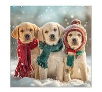 Noel Tatt Charity Christmas Cards Pack of 10 Golden Retriever Dogs Design | With Envelopes, Eco-Friendly, Made in the UK, Supporting UK Charities