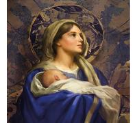 Noel Tatt Charity Christmas Cards - Pack of 10 Premium Festive Christmas Greeting Cards with Envelopes - Religious Madonna & Child Design - Supporting UK Charities