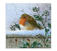 Noel Tatt Charity Christmas Cards Pack of 10 Robin Design | With Envelopes, Eco-Friendly, Made in the UK, Supporting UK Charities