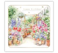 Noel Tatt Female Birthday Card - Happy Birthday Card with Garden and Flowers Design - Birthday Card for Women