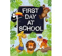 Noel Tatt First Day of School Good Luck Card - Good Luck Card for Children with Illustrated Jungle Animals Design and an Embossed Foil Finish