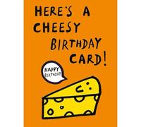 Noel Tatt Funny Birthday Card for Men or Women - Amusing 'Cheesy' Joke - Embossed Finish - Premium Birthday Greeting Card with Envelope