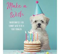 Noel Tatt Funny Birthday Card for Women - Age Joke with Cute Dog Design - Birthday Greeting Card - Cannot Be a Year Younger