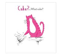 Noel Tatt Funny Birthday Card for Women - Amusing Cat & Cake Joke - Premium Greeting Card with Envelope
