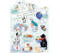 Noel Tatt Get Well after Operation Card - Pets Recovering with a Foil Finish - Eco-Friendly and Recyclable